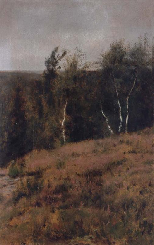 Fernand Khnopff In Fosset,Birches oil painting picture